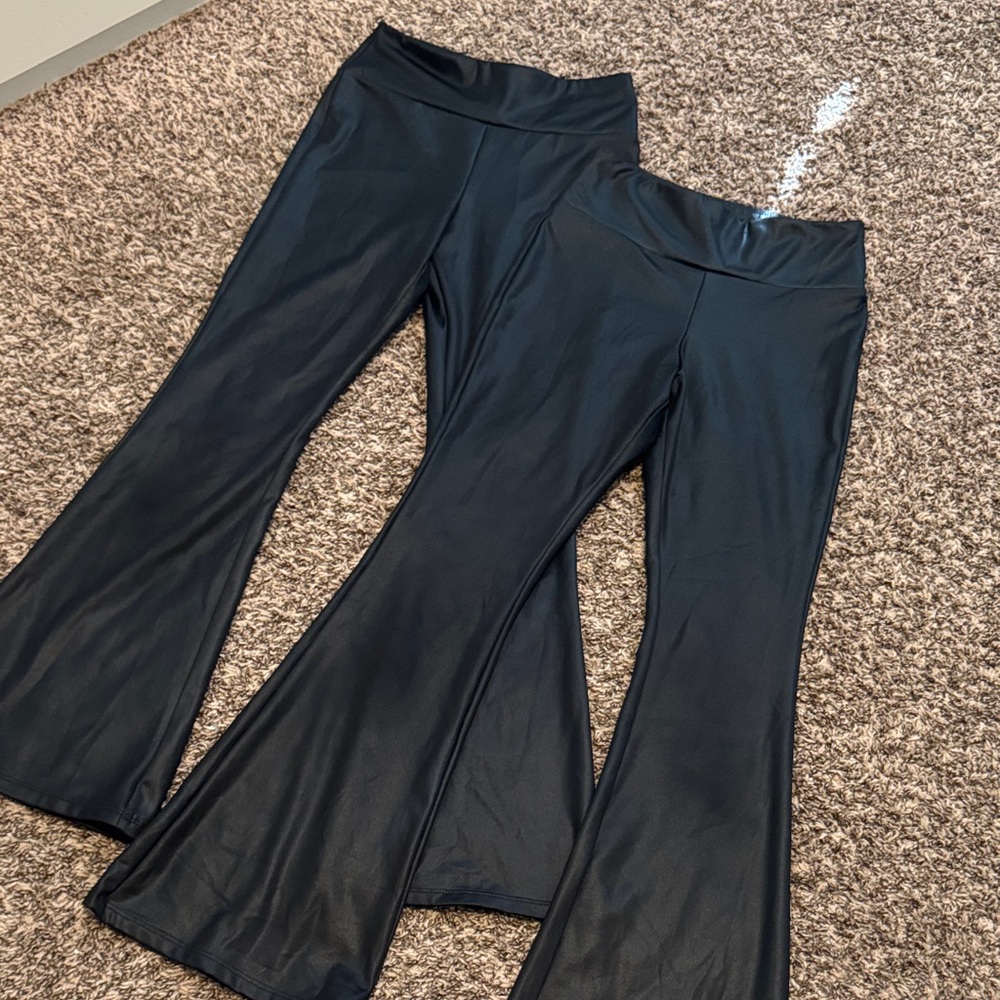 LOT OF TWO Art Class Girls’ M/8 Black Flared Leggings